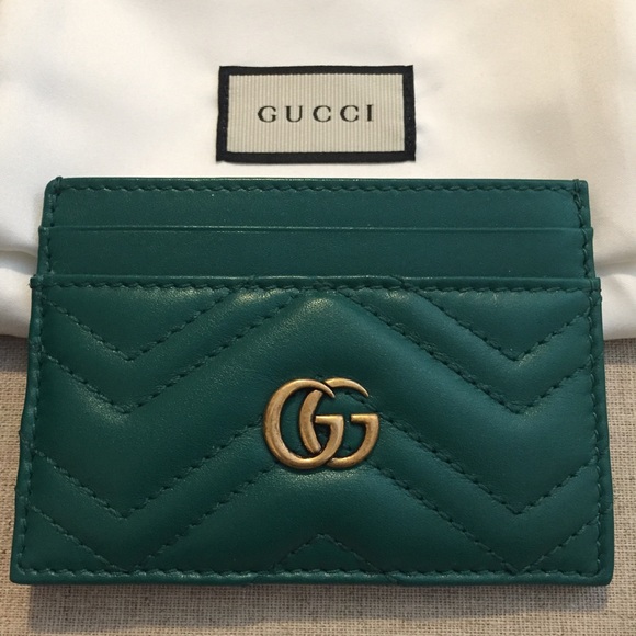 gucci marmont card case green